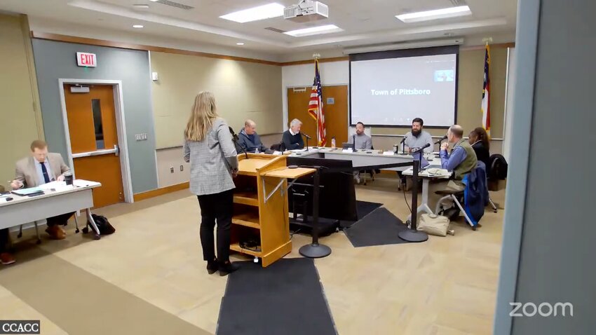 The Pittsboro Council meeting on January 13, 2025.