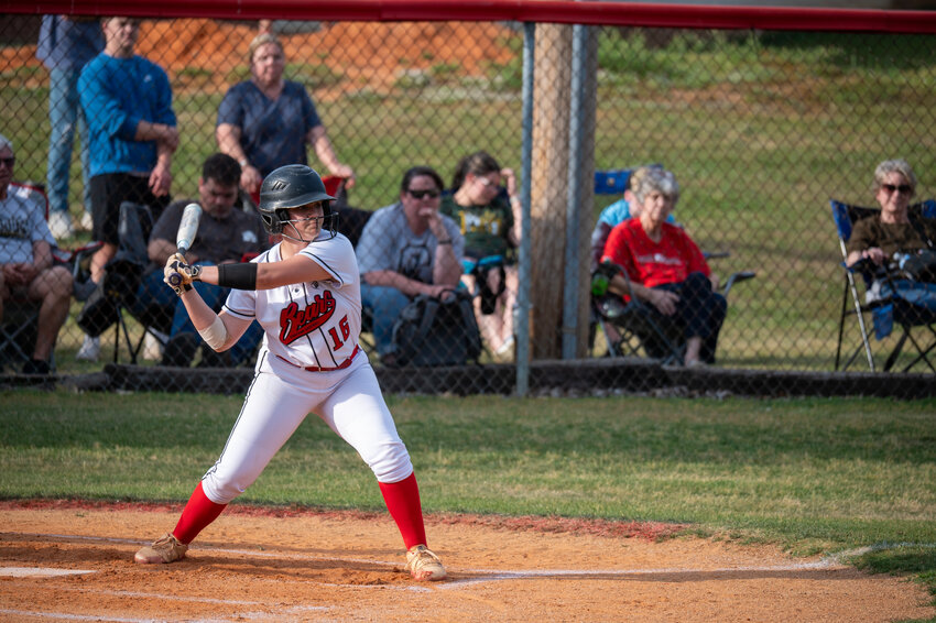 Chloe Brewer during the Mid-Carolina Conference Championship at Graham High School in Burlington, NC on May 3, 2024.