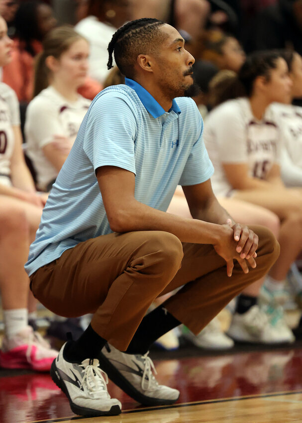 Charles Byrd watches his team during a 2024 playoff game against St. Pauls.