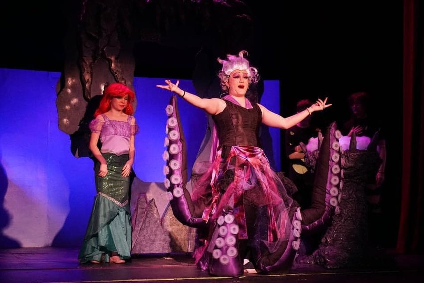 Abigail Bissonnette in her role as Ursula the Sea Witch at the Broadway Theatre in Mount Pleasant in the Winter of 2022.