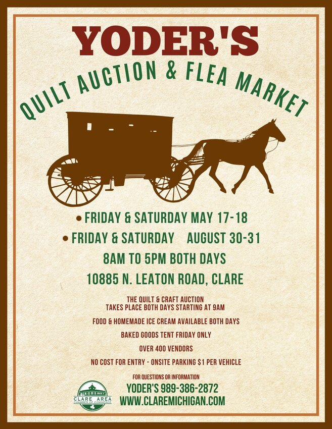 Yoder's Quilt Auction and Flea Market | Clare County Cleaver