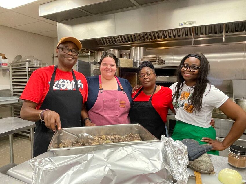 O&rsquo;Neil Smith, Trisha Galloway, Jennifer Smith, and Shakira Smith-Anangfac enjoy their afternoon together cooking and chatting about food, spices, and favorite recipes.