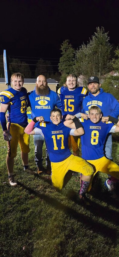 Pictured, from left, are (front row) Kaleb Williams and Matthew Latunski, and (top row) Talan Hamilton, Josh Williams, Logan Williams and Marion Latunski.