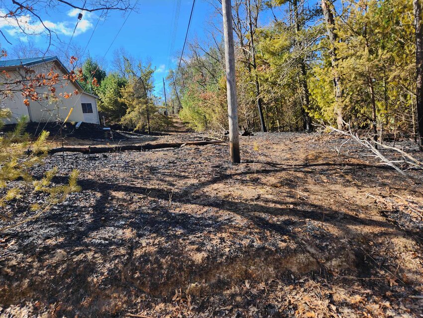 Recent fire in Piney Woods in Clare County Michigan
