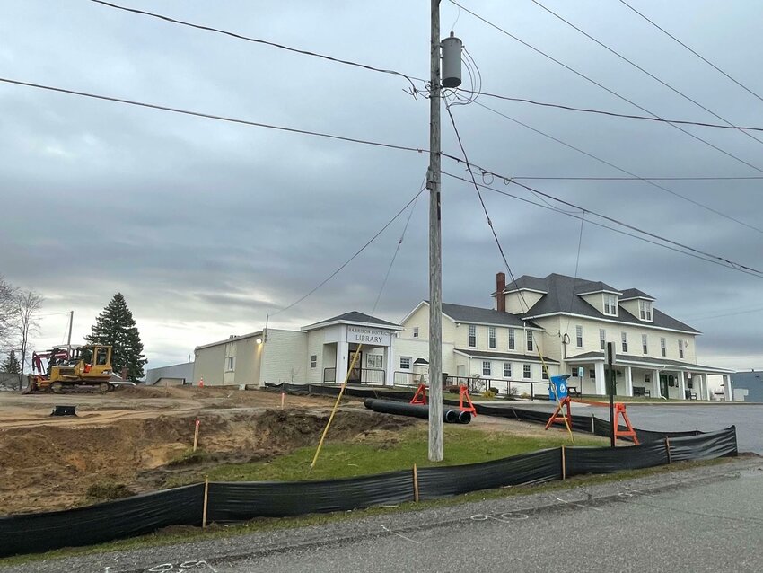 In mid-April, the City of Harrison began construction to complete its municipal parking lot to the immediate north of the Harrison District Library.