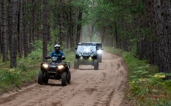 ORV photo shoot near Baldwin, Michigan in the Manistee National Forest