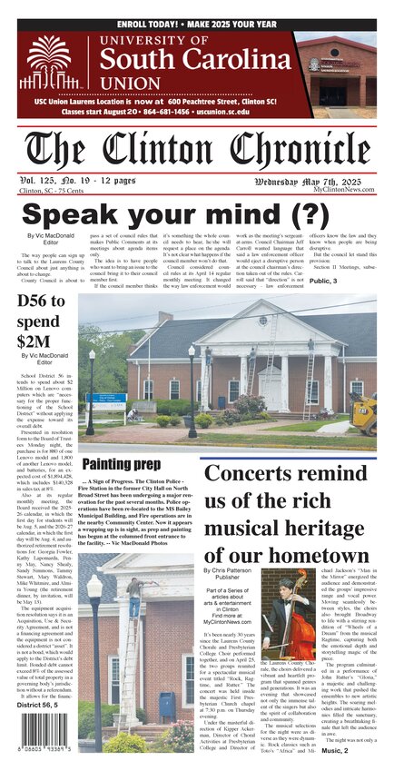 The Clinton Chronicle - May 7, 2025