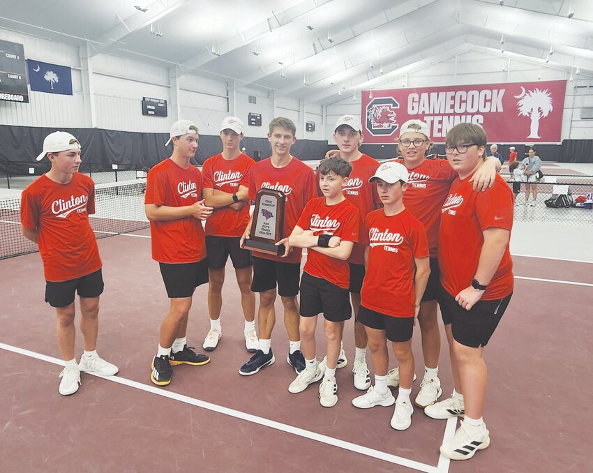 The A-AA-AAA Boys Tennis Runner-up: Clinton High Red Devils