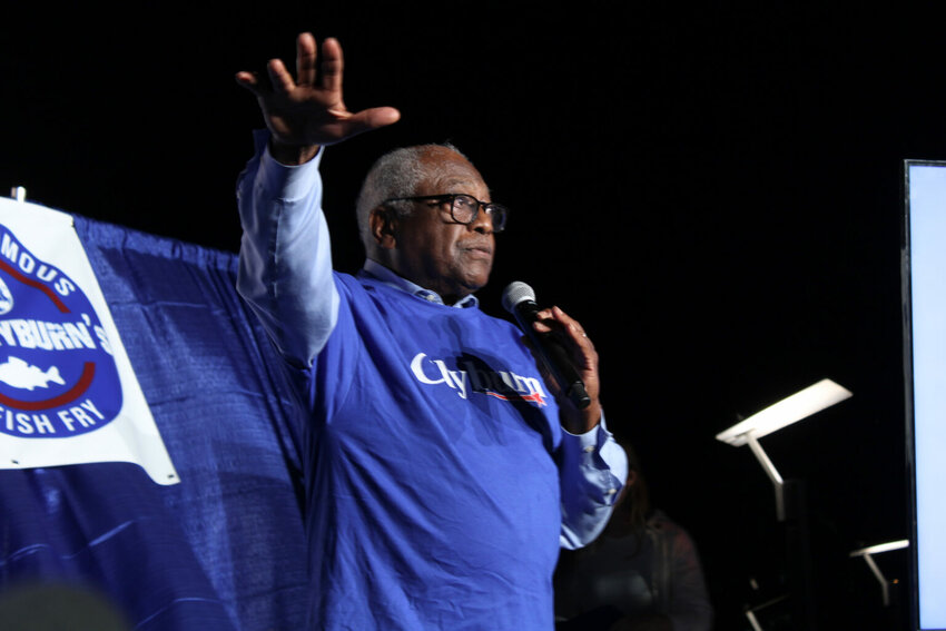 Rep. Jim Clyburn speaks at his annual fish fry on Friday May 30, 2025. (Photo by Shaun Chornobroff/SC daily Gazette)
