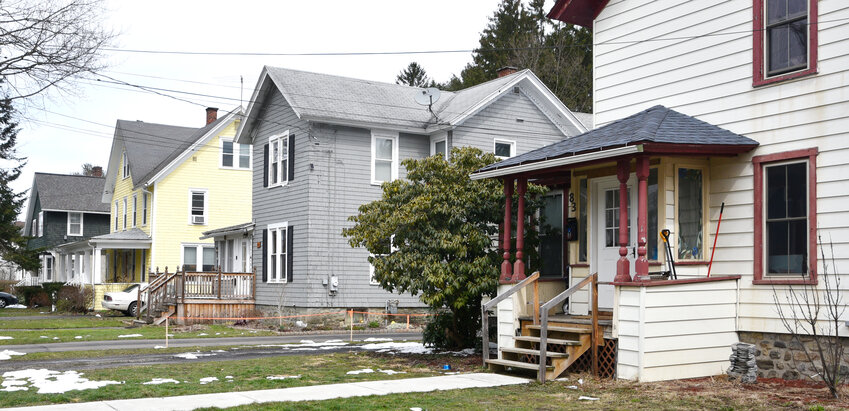 A row of homes stands along Greenbush Street. The city recently finished a comprehensive reassessment of all properties, an effort that was delayed several years. Revaluations determine how to fairly distribute the tax burden among properties.