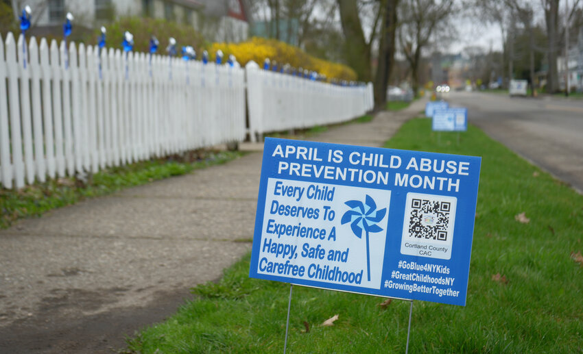 The Cortland County Child Advocacy Center will host an arts and safety awareness event for families from 10 a.m. to 1:30 p.m. Tuesday at the Center for the Arts of Homer, 72 S. Main St. Blue pinwheels can be found across the county in April for Child Abuse Awareness Month.