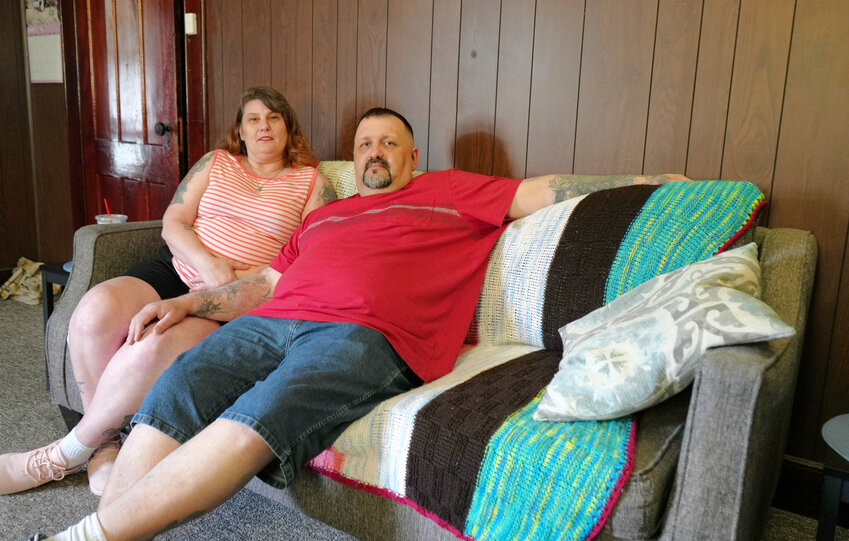 Patricia and David Deckard, married for 26 years in August, were able to move back in together in February. The two lost stable housing after being evicted in April 2022. They spent nights on friends couches, in treatment, on the street, in warming centers and at the Salvation Army.