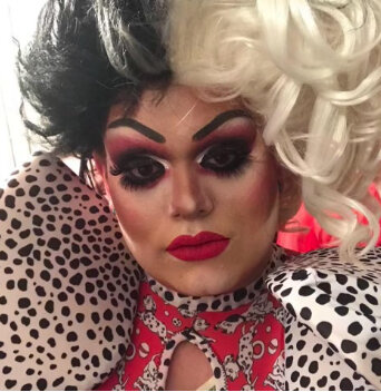 Drag queen Makenzie Taylor will play Cruella de Vil in Mx. Congeniality, a drag show July 27 at the Center for the Arts of Homer.