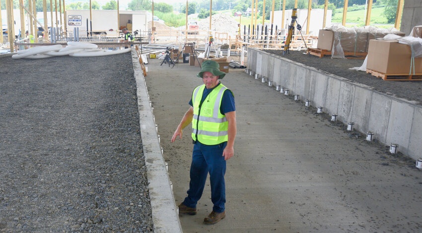 Dairy farmer Paul Fouts describes the new, modern, more efficient milking parlor he's building, his way of securing the operation's future.