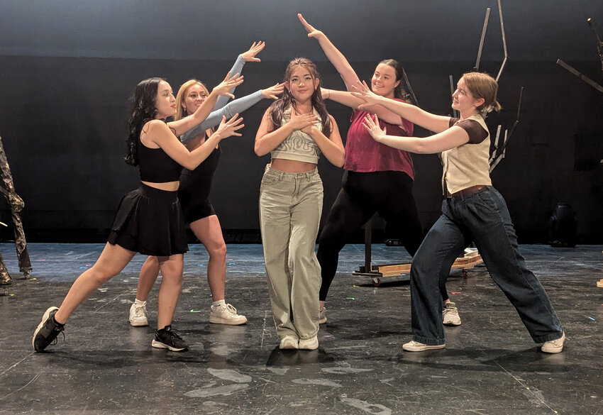 SUNY Cortland students rehearse their first show of the season, 