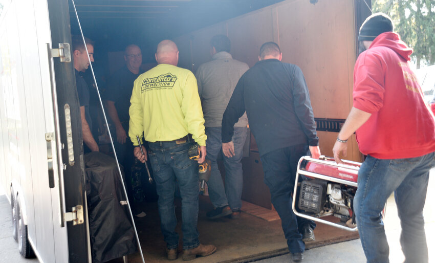 The Cortland Disabled American Veterans has collected supplies that were loaded Friday afternoon at the city owned former state armory for delivery to storm ravaged Newland, North Carolina. The community was hit hard by Hurricane Helene.