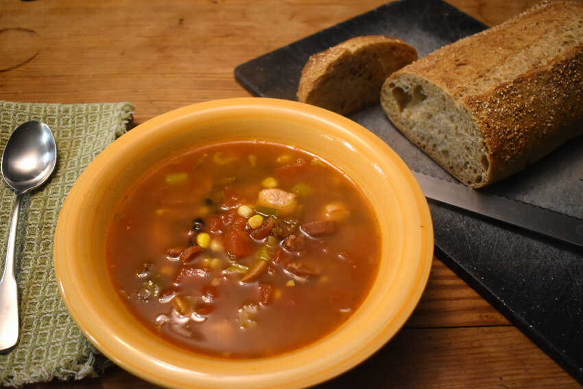 Dozens of recipes exist for chicken-chorizo soup, but the real trick is to get a tasty broth.