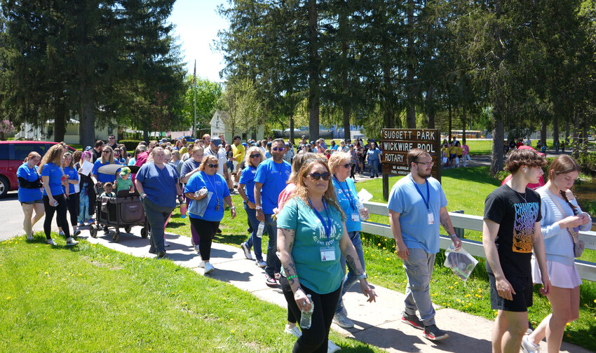 Nearly 250 people showed up Tuesday for Cortland County's annual Mental Health Awareness Walk -- the largest attendance of any walk since its inception in 2012, which only had 40 people.