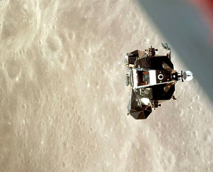Apollo 10 orbits the moon in May 1969, 55 years ago this month. The mission was to test the systems before the actual moon landing with Apollo 11.