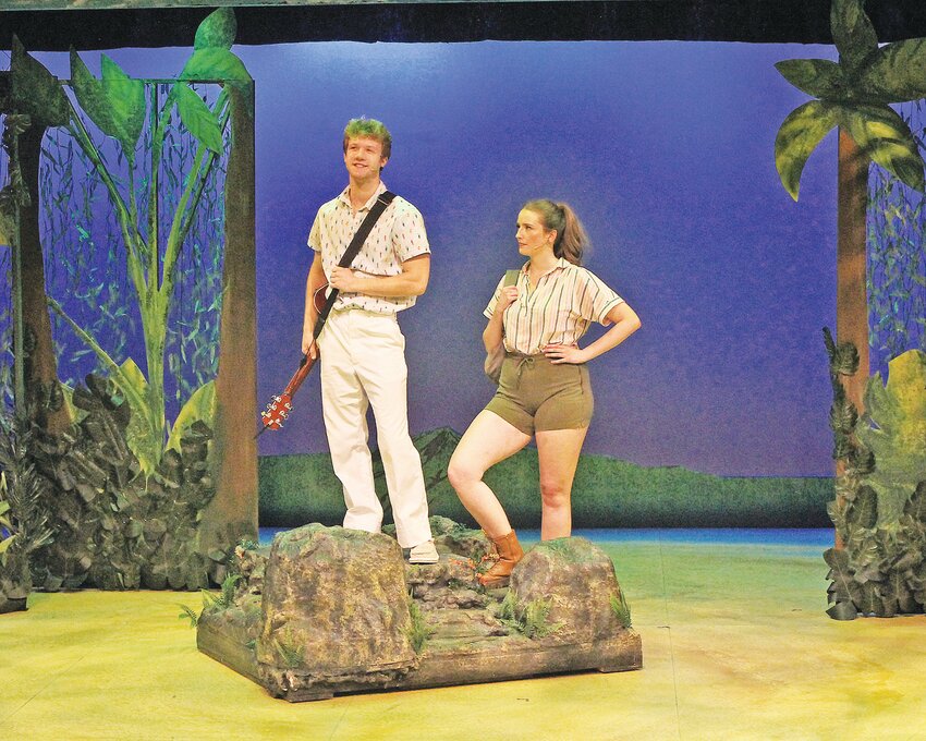 Nick Brogan as Tully and Brooke Melton as Rachel in Cortland Repertory Theatre's production of 