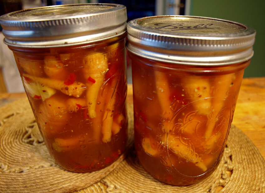 If you grow your own carrots, you're going to have some that are a bit small. Firecrackers are a refrigerator pickle where the crack is accompanied by a punch.