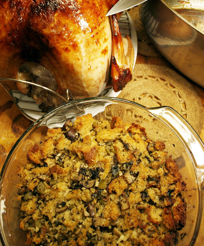 You can make your stuffing any way you want on Thanksgiving, but a really good way to add flavor is to make your own stuffing bread and add the herbs right to that.