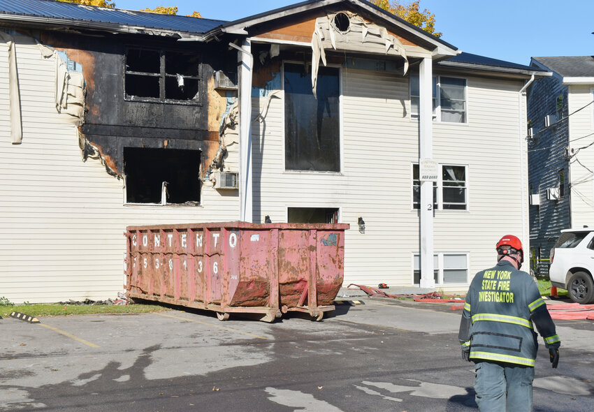 New York State fire investigators were called in to assist at an apartment building fire in Cortland on Wednesday morning.