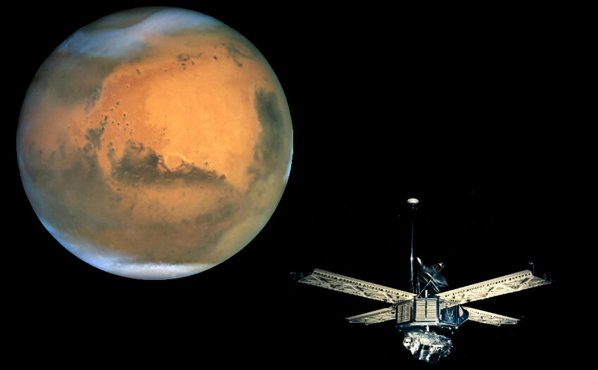 This is an artist's rendition of Mariner 6 as it approached Mars more than 50 years ago.