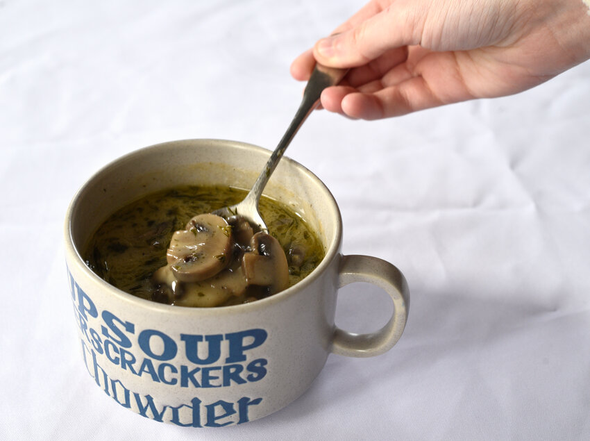 Dried mushrooms are key to a creamy, umami-laden mushroom soup, although some mild creminis can add bulk to the broth.