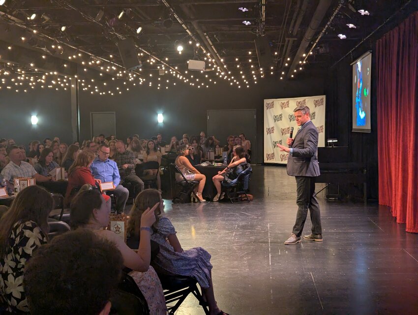 Kerby Thompson, producing art director, opens the Cortland Repertory Theatre’s 20th annual Pavilion Awards on Wednesday at the CRT in downtown Cortland.