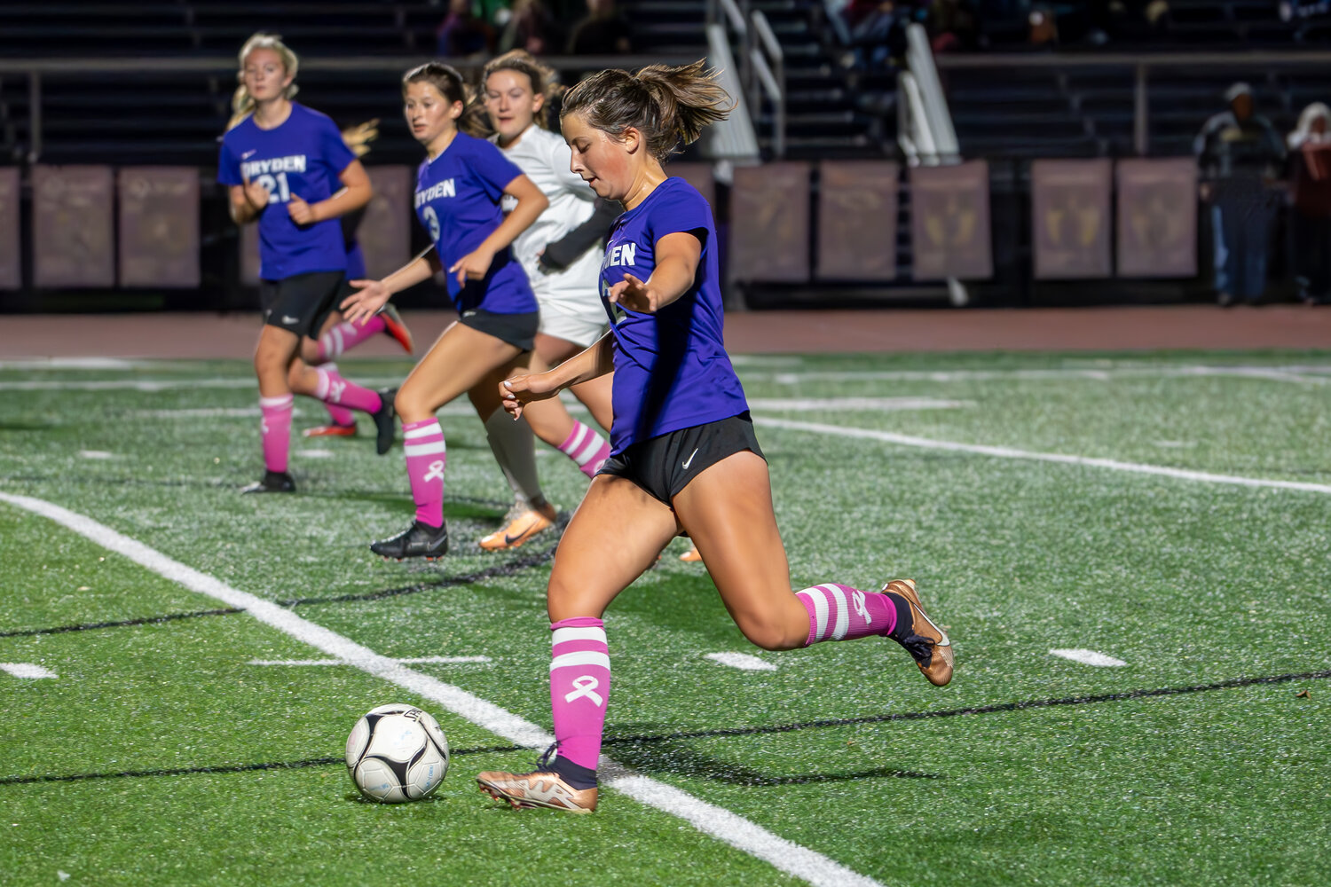 Dryden girls soccer's offense explodes, earns Bennett final home win ...