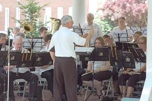 Montgomery County Civic Band Director Gary Ketchum directs the band during a recent concert. This Sunday the band will be perform patriotic tunes at 3 p.m. on the lawn of the Lane Place.