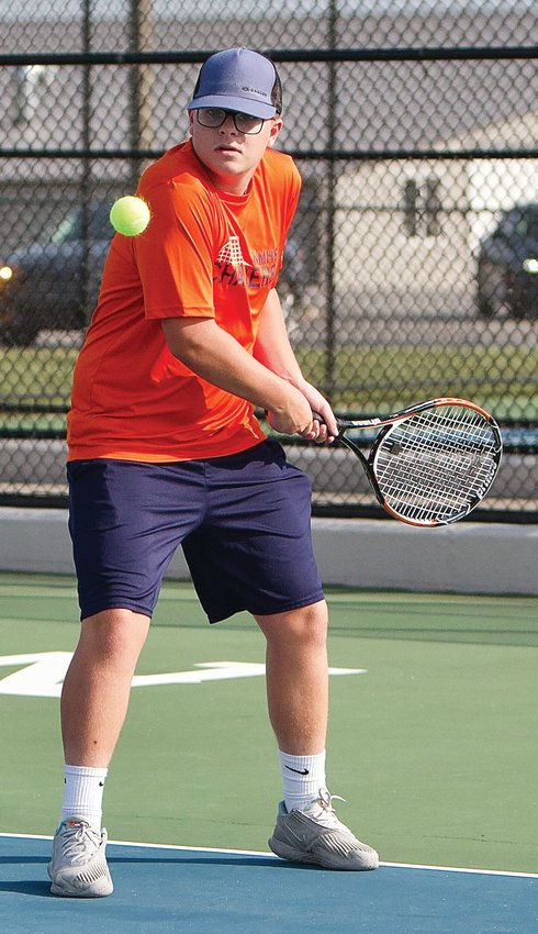 Hayden Turner will be one of the seniors that the Charger tennis team relies upon this year.