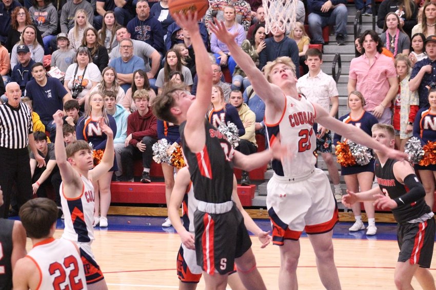 EJ Brewer scored nine of his 13 points in the first quarter to help Southmont defeat North Putnam 52-43. The Mounties will now play for the sectional title on Saturday night