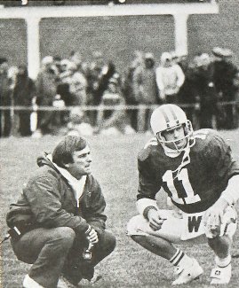 Photos Courtesy of Wabash College Athletics  Stan Parrish (left) built the foundation for the success that Wabash College  football is known for now. He is pictured with David Broecker (right) who was the signal caller for the Giants  during their undefeated 1982 season.