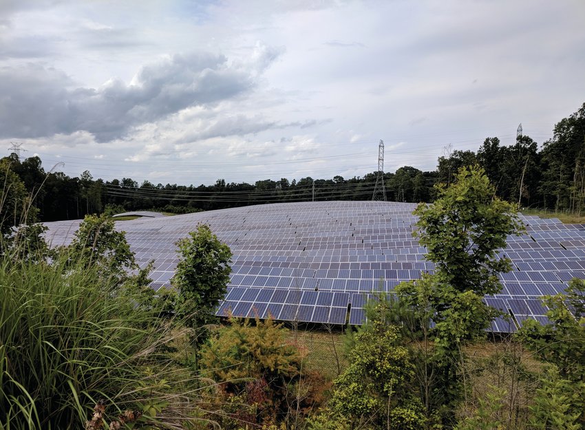 Pictured is a solar project owned by Arevon in North Carolina which is similar to what&rsquo;s proposed in this area.