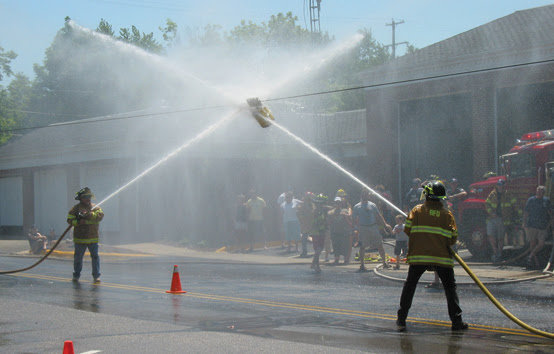 The Waveland Fire Department plays the game of Waterball