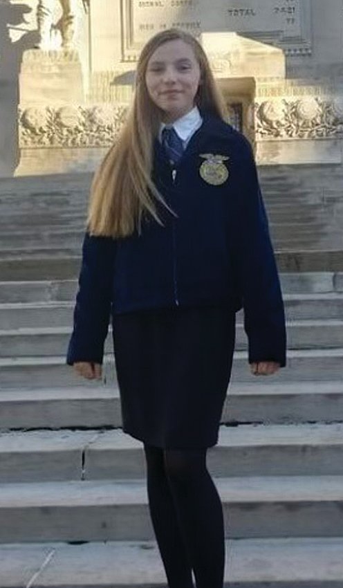 Clair Simpson, a sophomore and the daughter of Darren and Kerri Simpson, has been selected to be a member of the National FFA Chorus.
