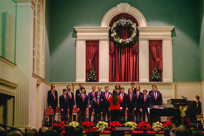 The Christmas Festival on Dec. 7 in the Pioneer Chapel at Wabash College will feature songs of the season, including selections by the Wamidan World Music Performance Ensemble, various instrumental soloists and the Glee Club.