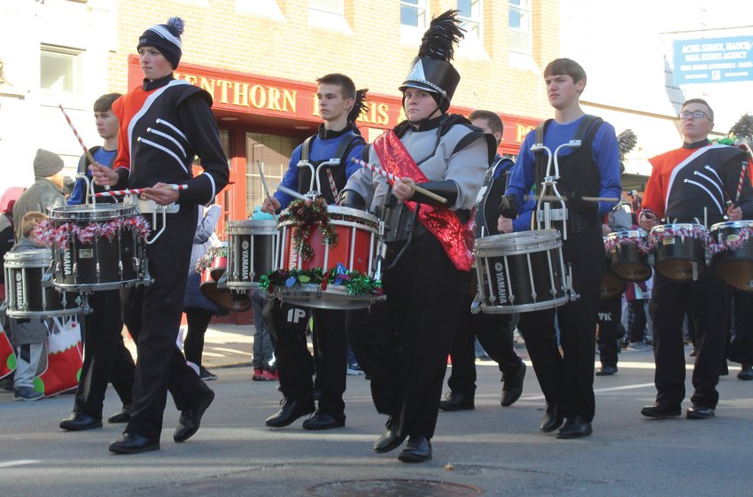 Members of the Montgomery County United Band march in the 2022 Downtown Christmas Parade. The band was selected to march May 27 in the AES 500 Festival Parade in Indianapolis.