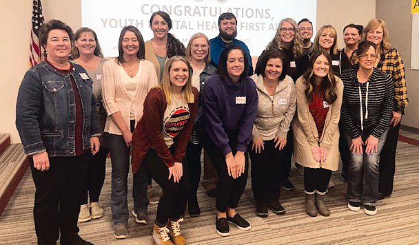 Representatives from all three county school districts and the Youth Service Bureau attended a recent mental health first aid workshop hosted by Volunteers for Mental Health in Montgomery County.