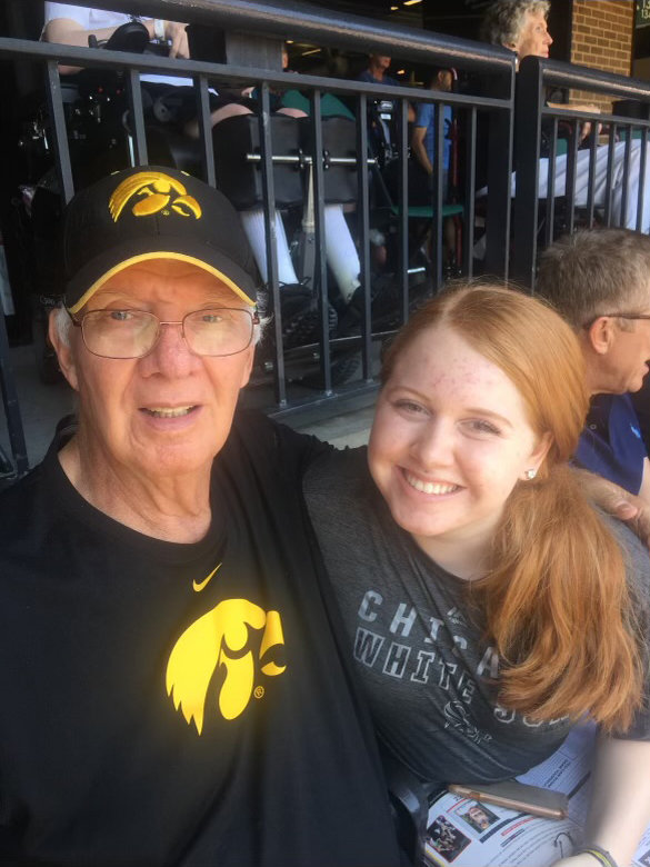 Bill Schlicher aka &ldquo;Big Slick&rdquo; with his granddaughter Laine as the two enjoy a sporting event. Schlicher was loved and revered by all here in Montgomery County and beyond.
