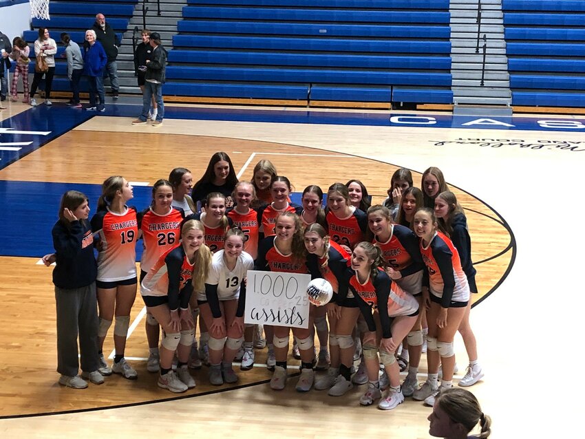 North Montgomery junior setter Piper Ramey recorded her 1,000th assist of her career on Tuesday night as she put a stamp on a successful season with Charger volleyball.