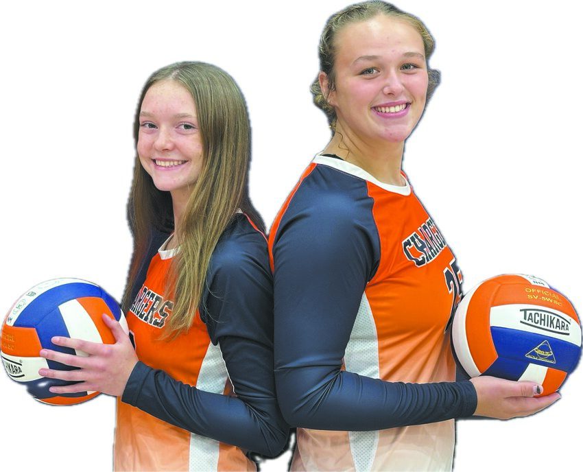 North Montgomery&rsquo;s Annabel Anderson (left) and Piper Ramey (right) were the duo that led the Chargers all season long. North captured their first county title since 2017 and their most wins since that same 2017 season.