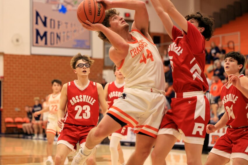 North Montgomery big man Noah Hopkins scored 12 points and did his usual work of great post defense during the Chargers 38-33 win over Rossville on Monday. Both Charger teams will play in the semi-finals of the Kitchen Classic Wednesday at Delphi.