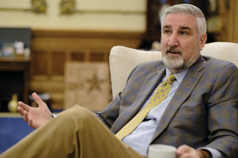 Gov. Eric Holcomb discusses the economy, his priorities for the upcoming legislative session and what he wants to accomplish.