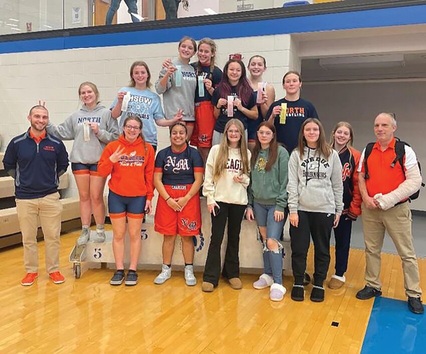 North Montgomery girls wrestling placed 2nd as a team at the Crawfordsville Regional and will send 8 to Friday's semi-state.