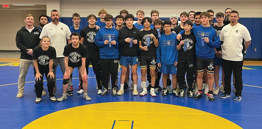 Crawfordsville wrestling&rsquo;s perfect season continued on Wednesday as the Athenians defeated both Southmont and North Montgomery to win the school&rsquo;s first county wrestling title since 2009. Crawfordsville also defeated Riverton Parke to improve to 16-0 on the season.
