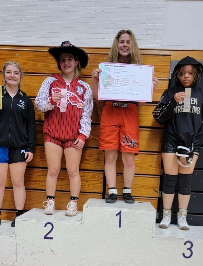 North Montgomery's Hailey Kunz was the Semi-State champion at 145 lbs on Saturday as she'll join Charger teammate Sophia Shea in competing at Friday's Girls Wrestling State Finals in Kokomo.
