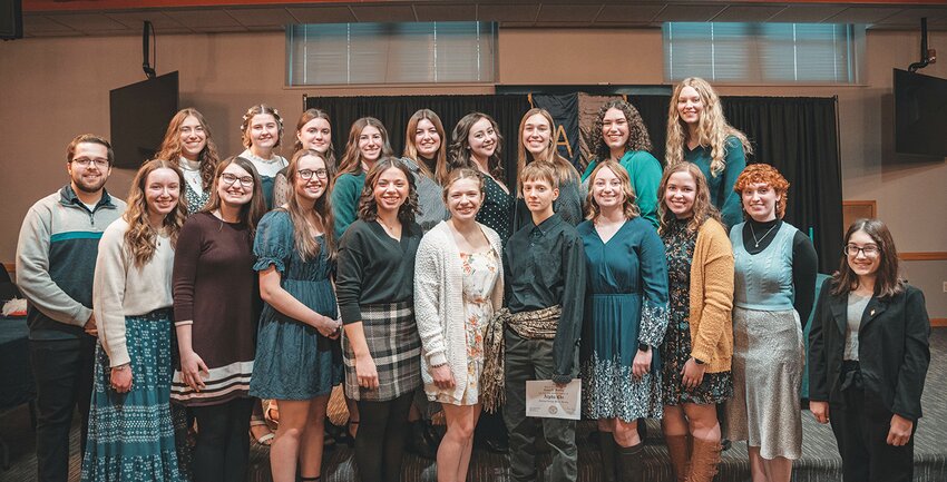 Grace College inducted 23 juniors and seniors into the Alpha Chi Honor Society on Jan. 27.